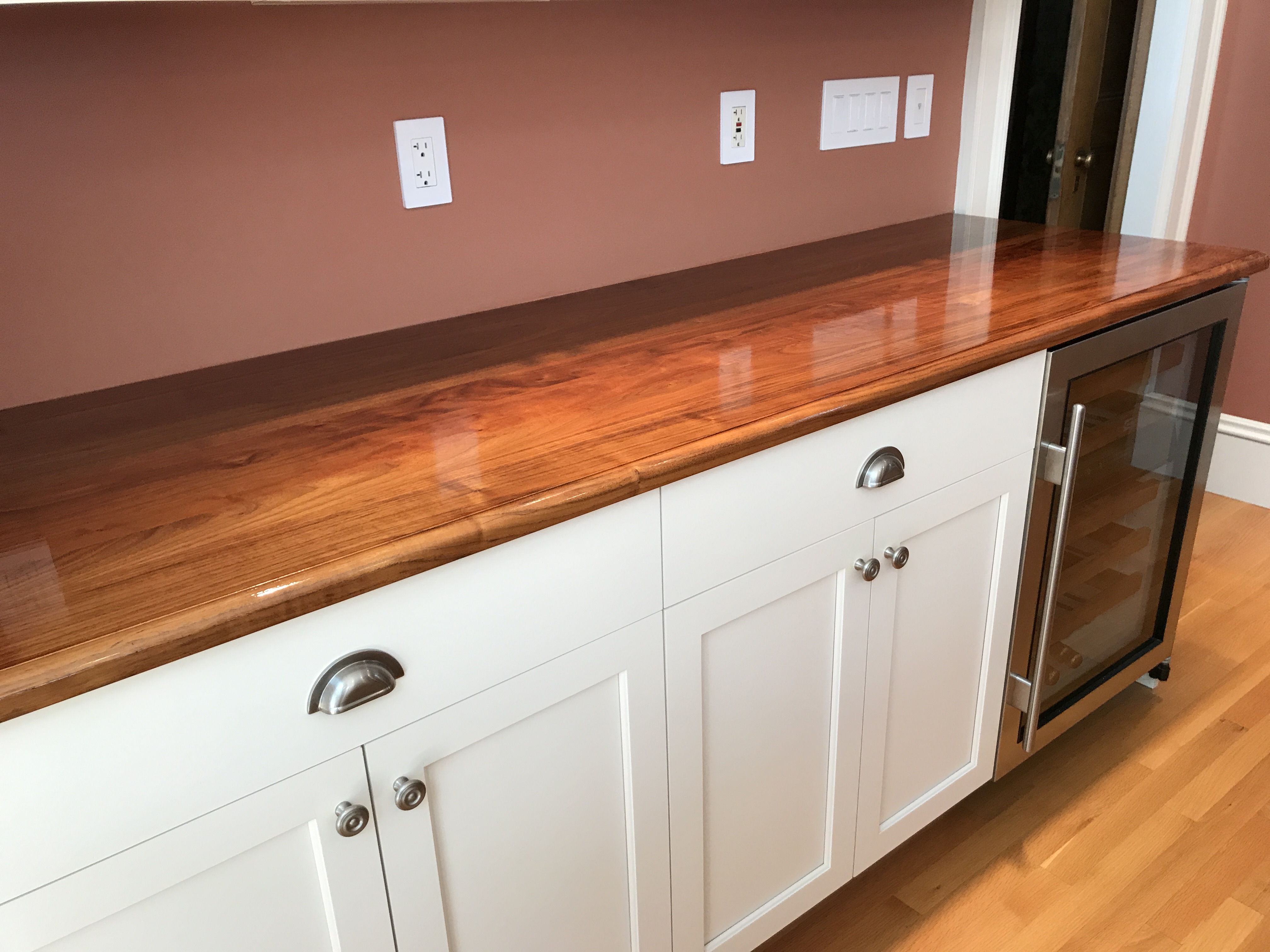 Durability With High Gloss Finishes, How To Make Wood Countertops Shine